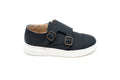 Blublonc Black Gum Velcro Dress Sneaker