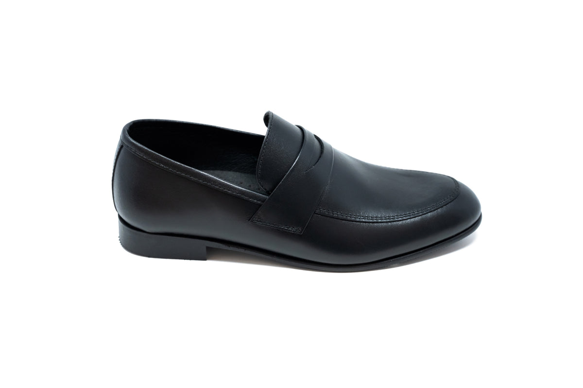 Andanines Black Smooth Penny Dress Shoe