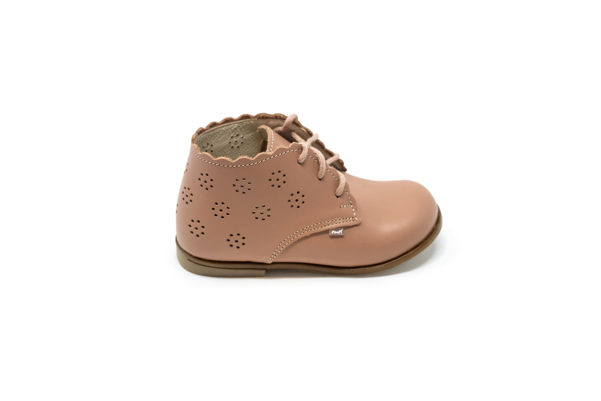 Emel Blush Perforated Baby Bootie