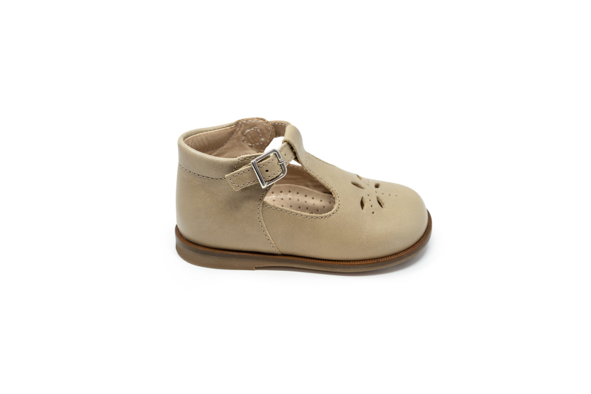 Beberlis Beige Perforated Baby Shoe