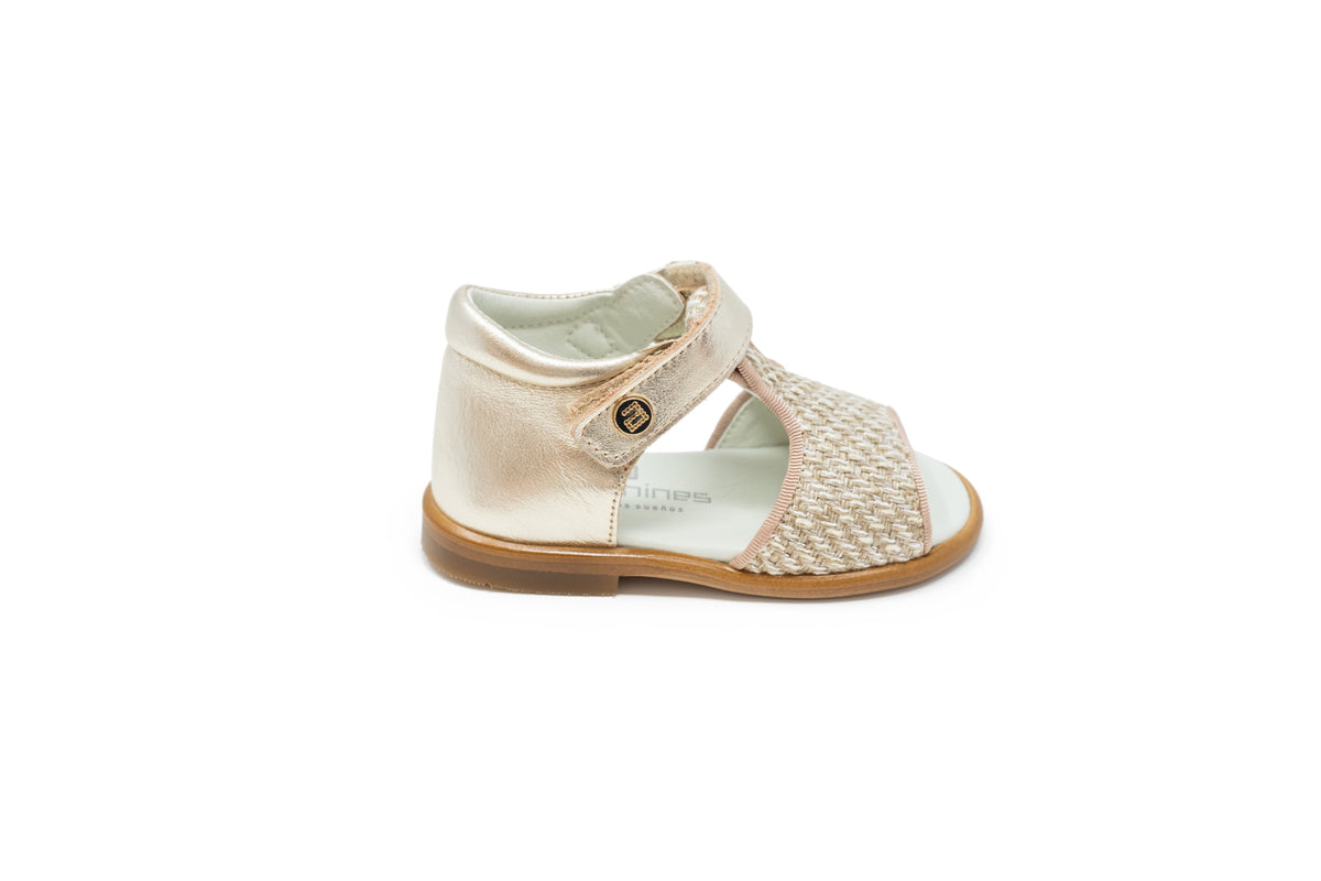 Andaninas Gold Textured Baby Sandal