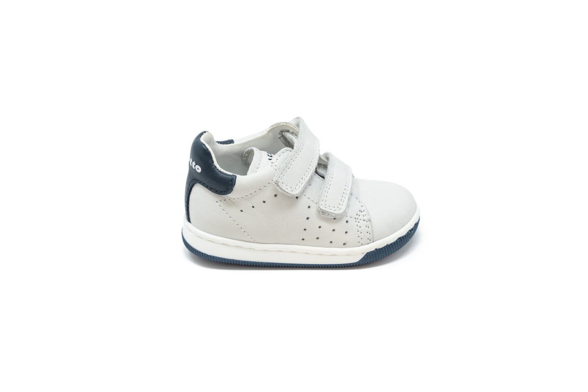 Falcatto White And Navy Baby Shoe