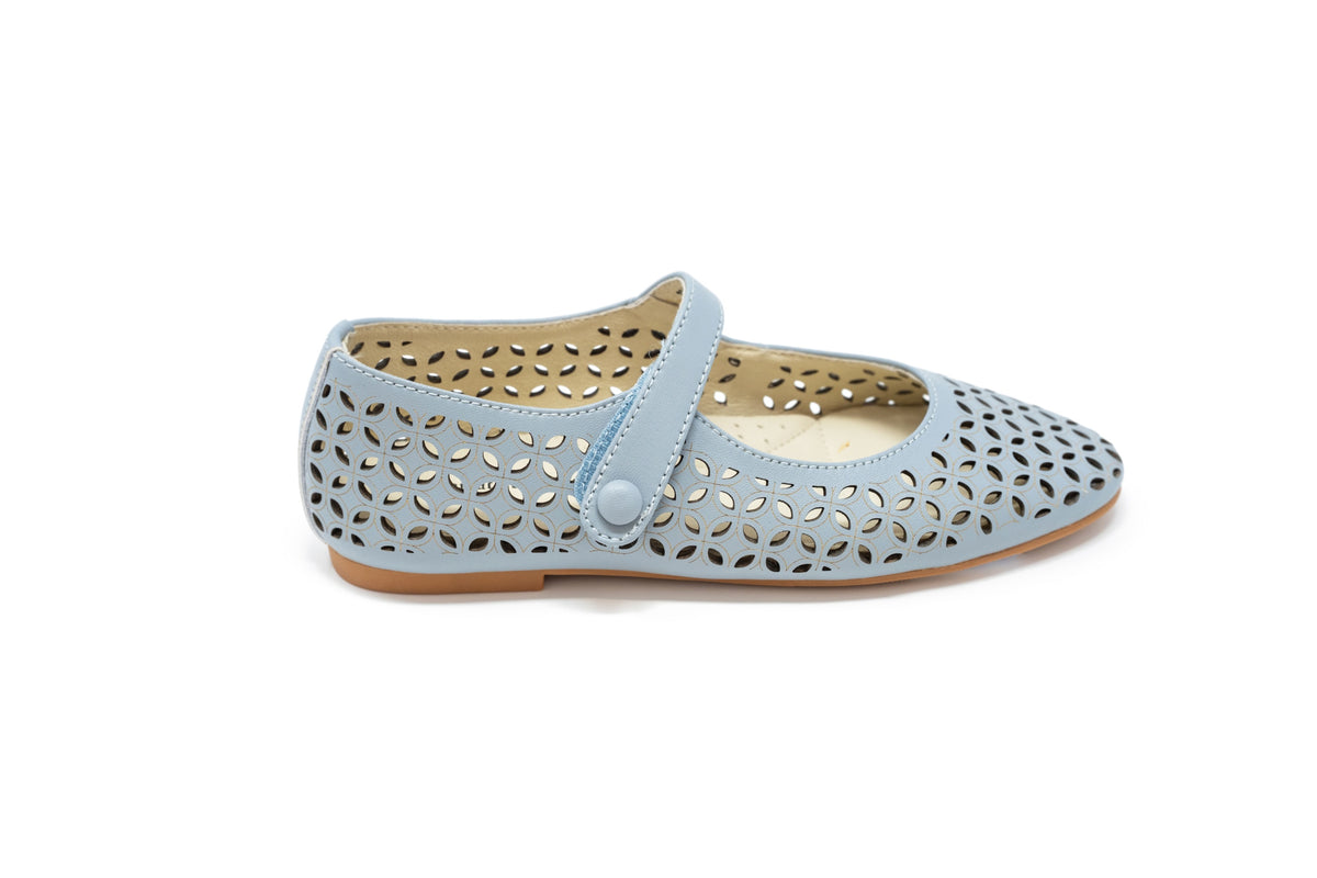 Boutaccelli Marly Sky Blue Perforated Mary Jane