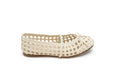 Blublonc Ivory Woven Strap Ballet Flat