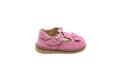 Blublonc Purple Denim T-Strap With Bow Baby Shoe