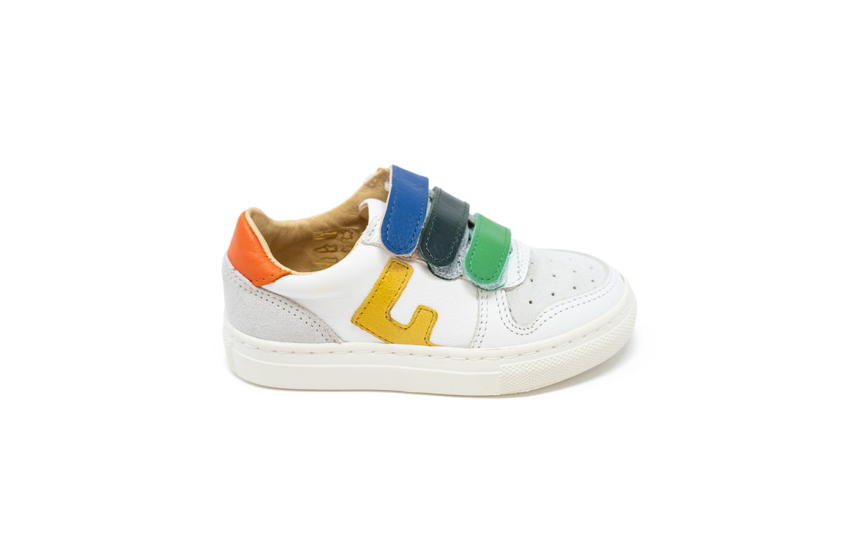 Fascani White Blue/Black/Green Sneaker