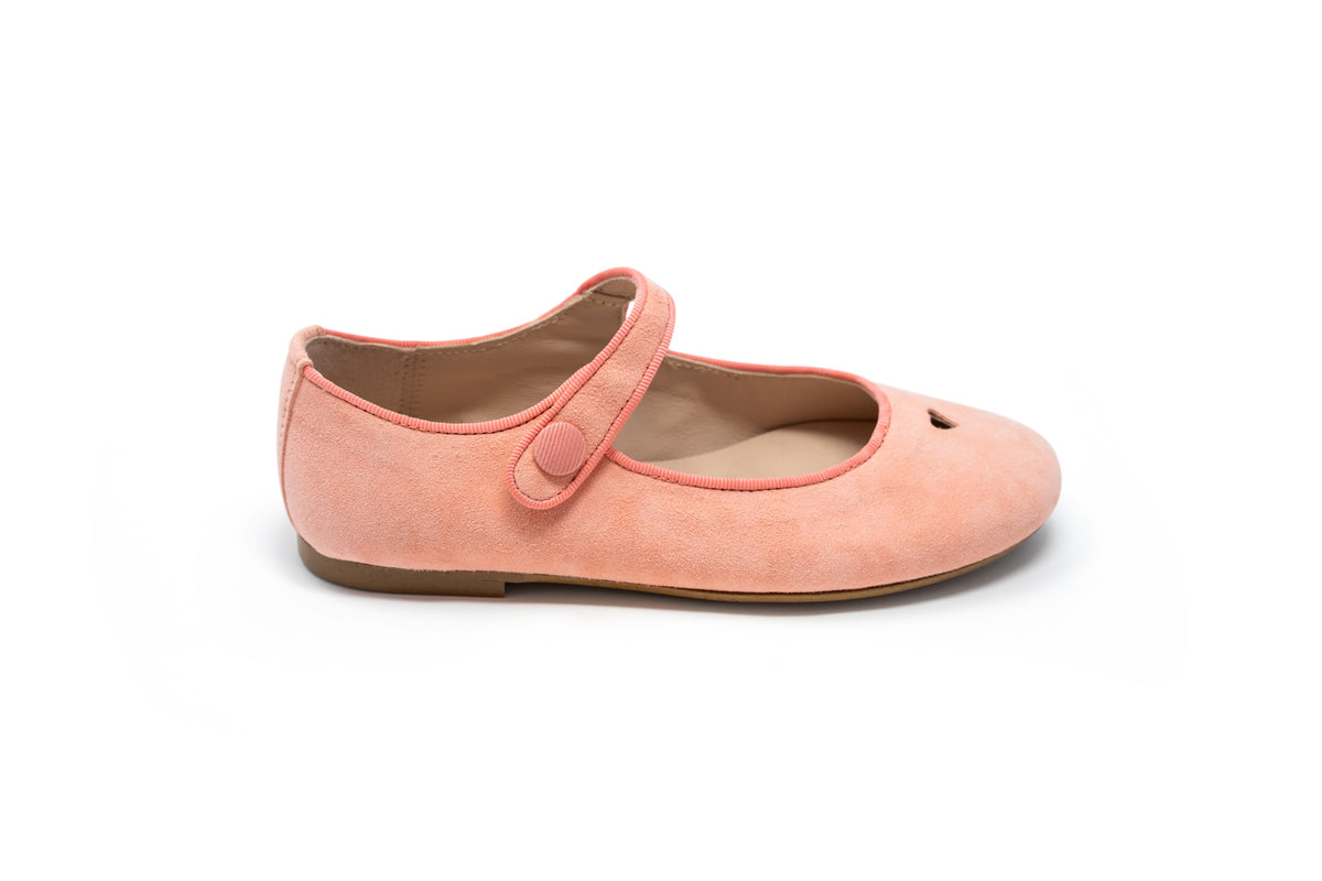 Papanatas Coral Suede Heart Mary Jane