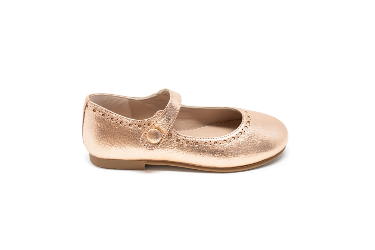 Ruth Rose Gold Mettalic Dots Mary Jane
