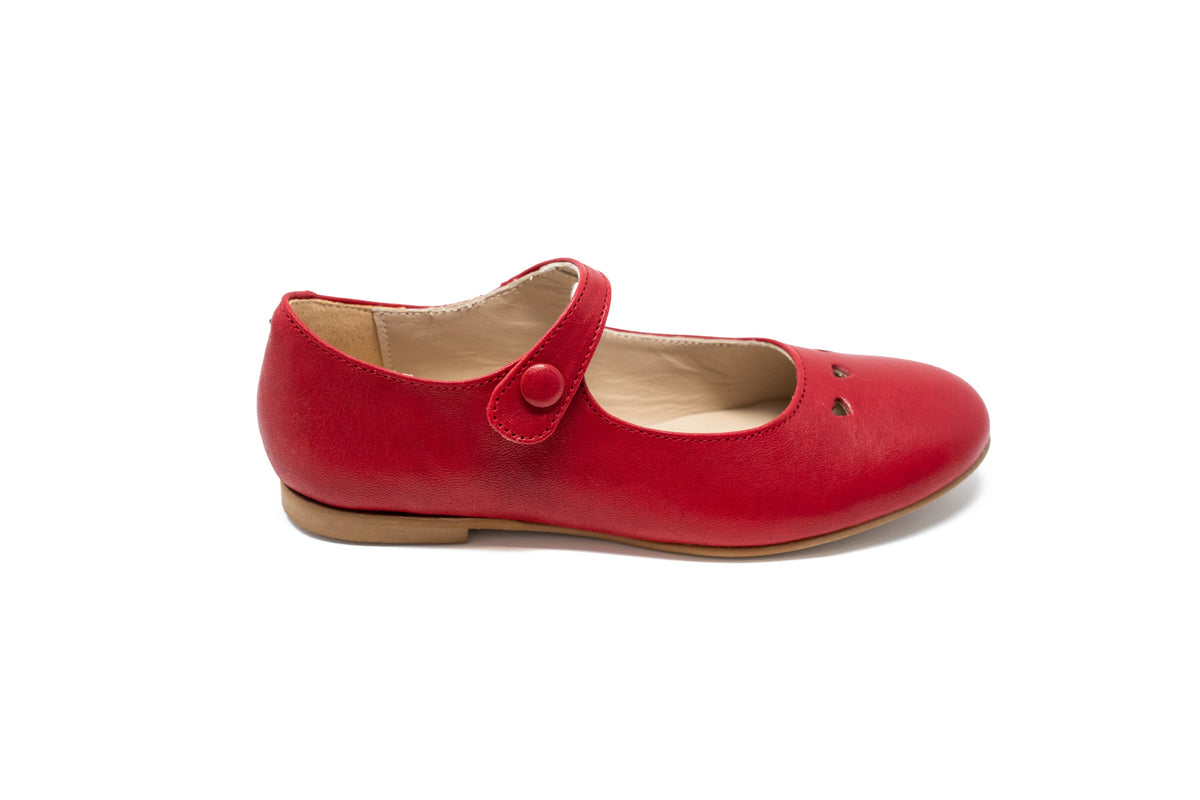Lauve Red Tri Heart  Mary Jane