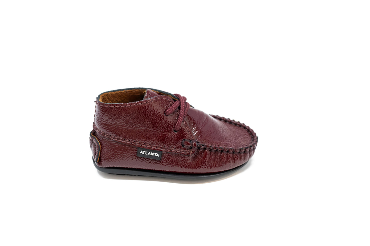 Atlanta Burgundy Patent Baby Shoe