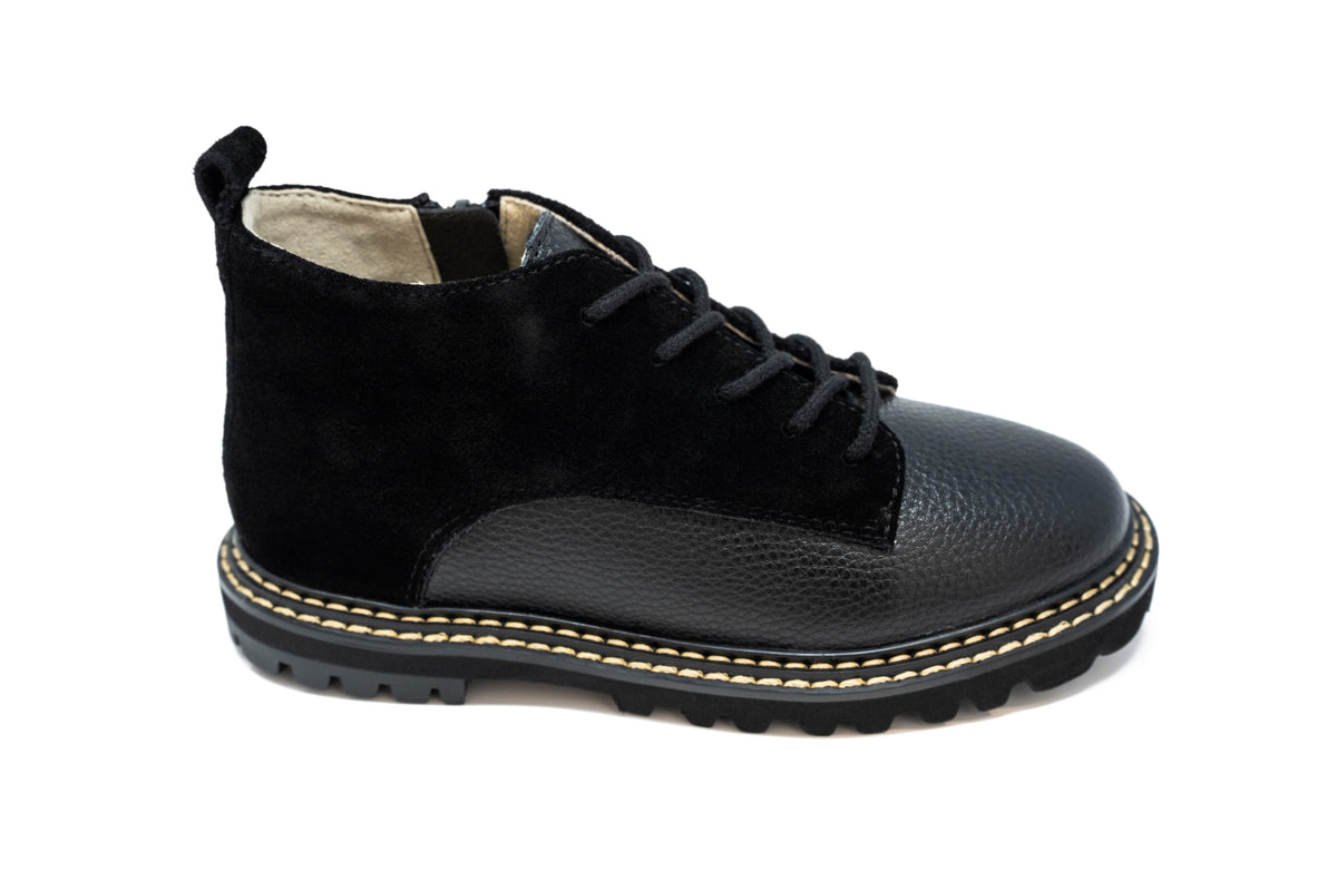 Boutaccelli Rogen Black Suede Lace Boot