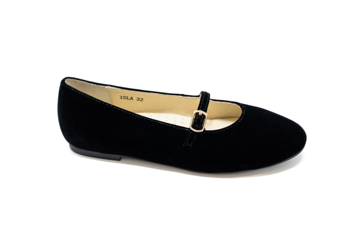 Boutaccelli Isla Velvet Front Strap Ballet Flat