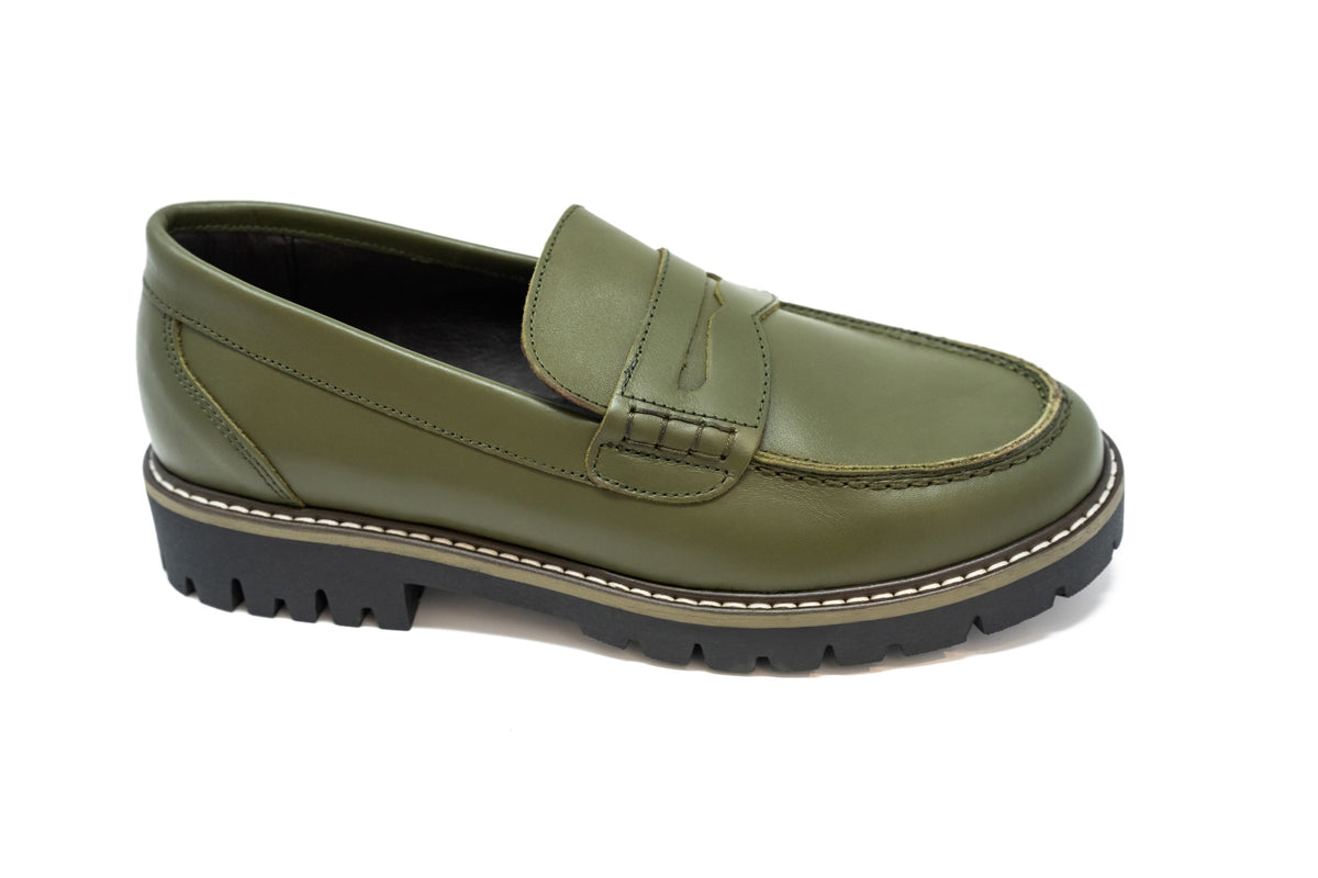 Jolee Green Mod Chunky Loafer