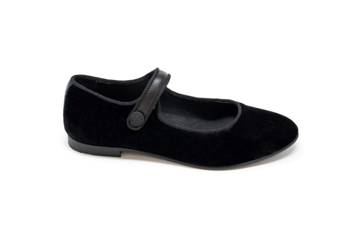 Andanines Black Suede Zebra Mary Jane