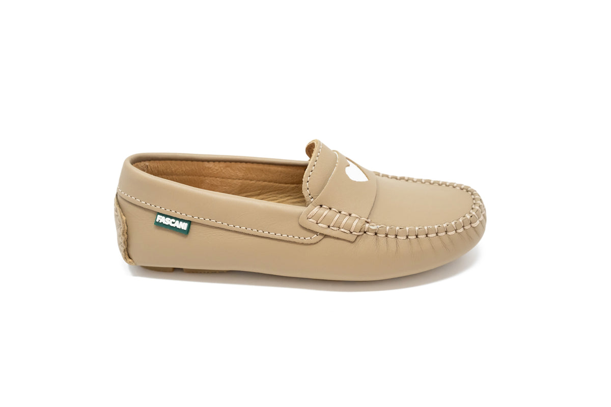 Fascani Taupe Heart Loafer
