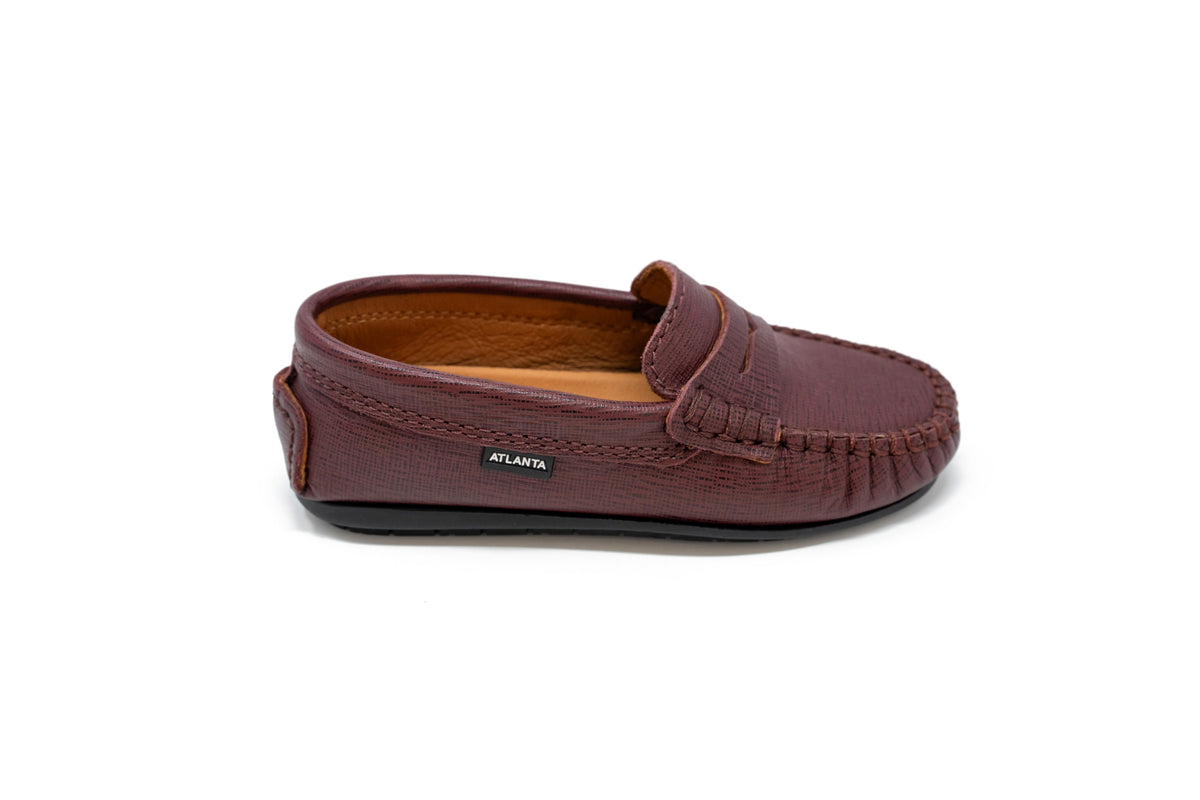 Atlanta Burgundy Safiano Penny Loafer