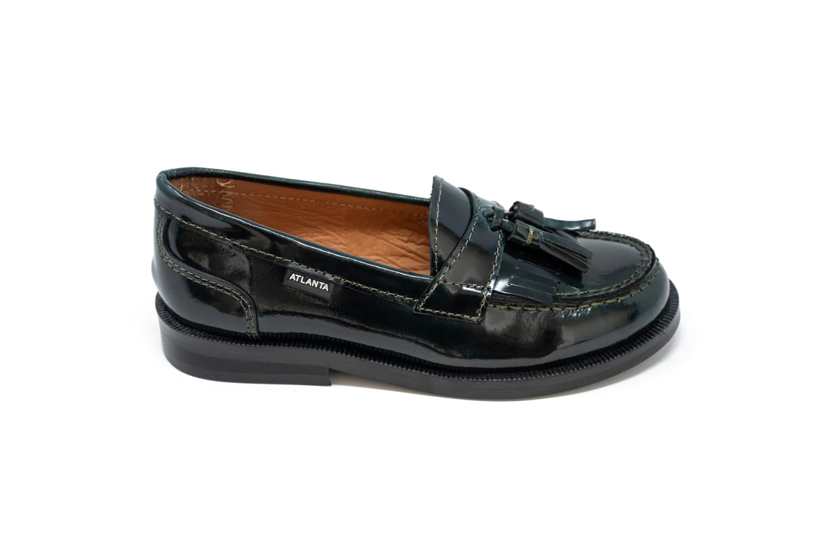 Atlanta Green Fringe and Tassel Jackie Loafer