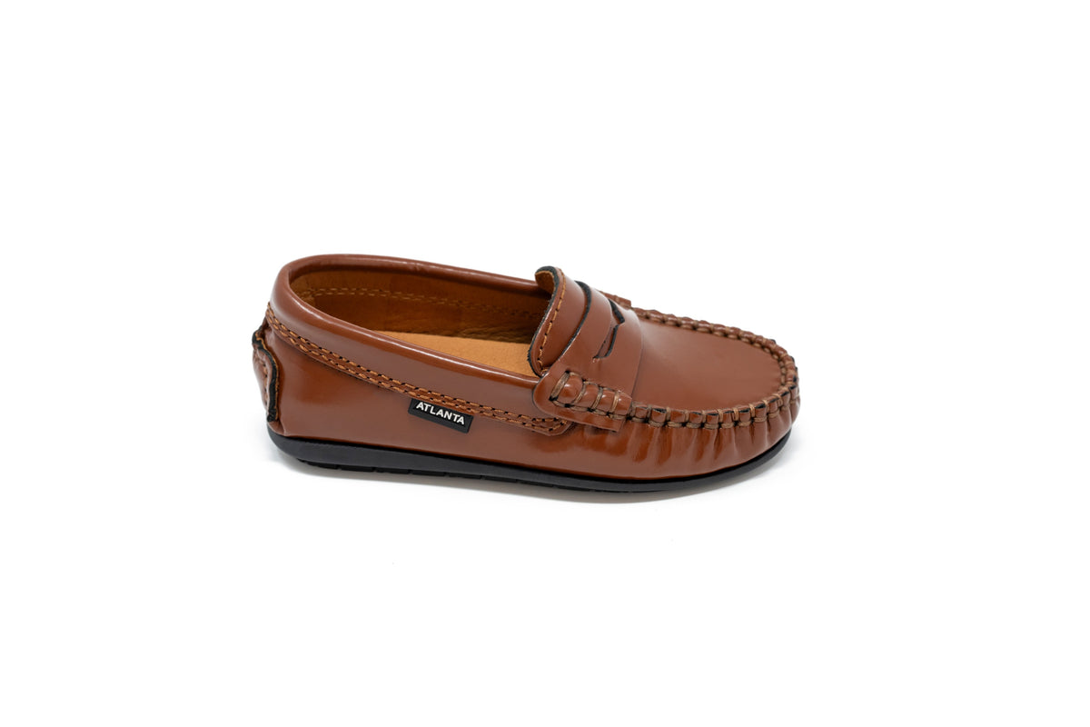 Atlanta Brown Glossy Penny Loafer