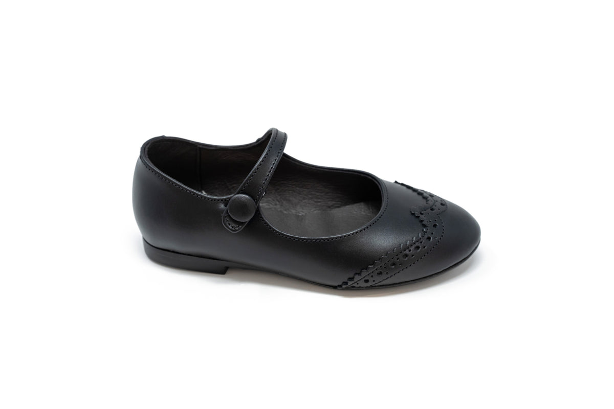Jolee Black Gum Berta Wingtip Mary Jane