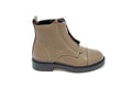 Blublonc Taupe Cap Toe Zipper Bootie