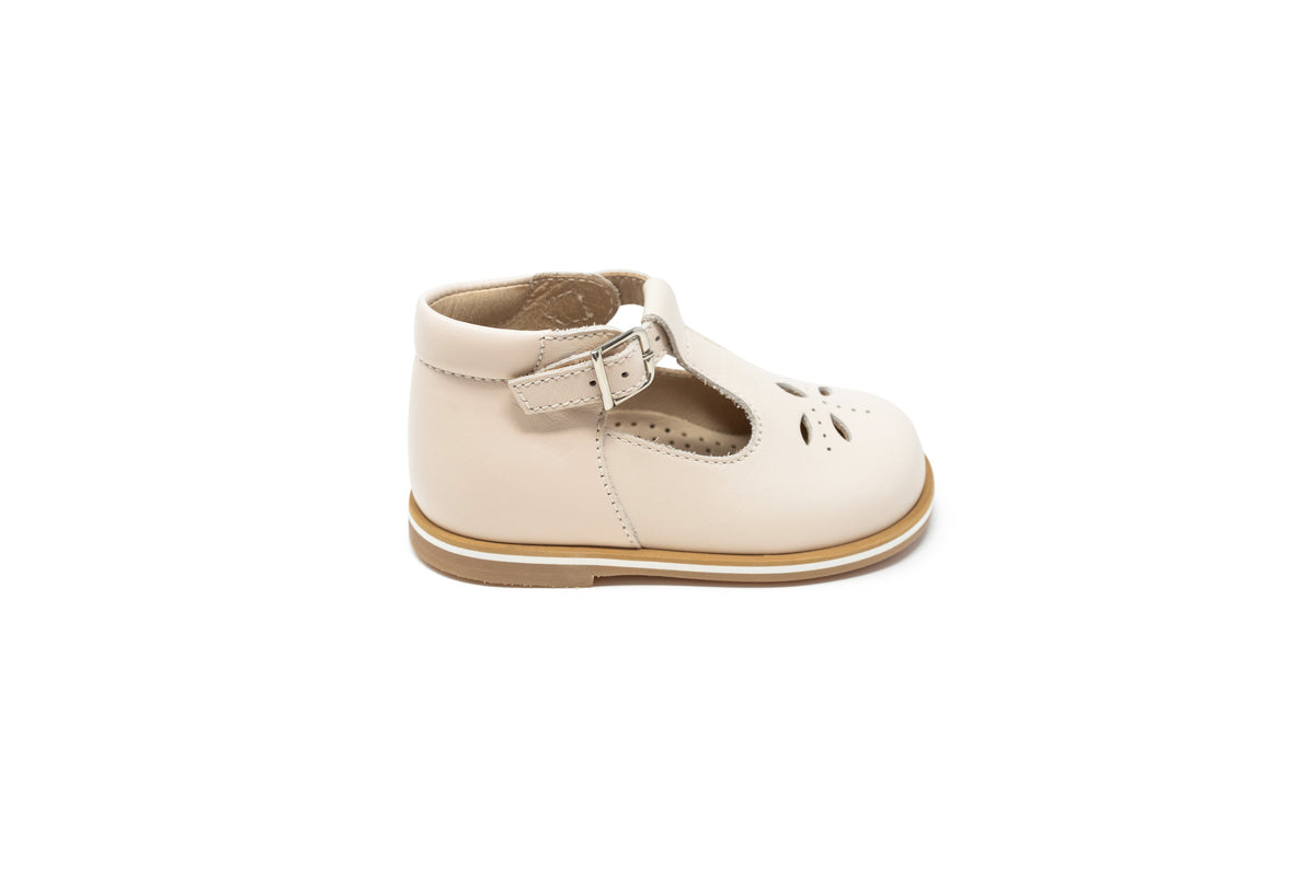 Beberlis Light Beige Perforated Baby Shoe