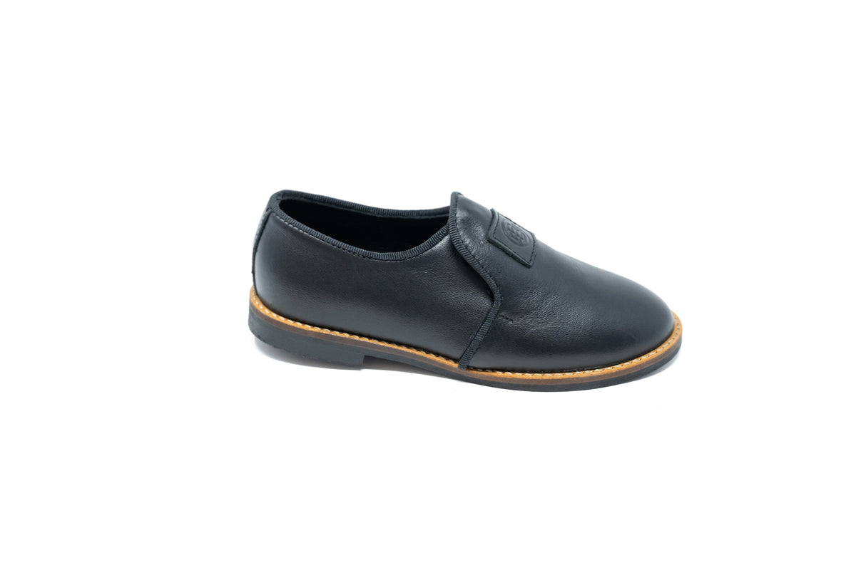 Blublonc Black Square Logo Dress Shoe