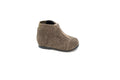 Blublonc Taupe Ribbed Zipper Bootie