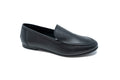 Blublonc Black Pebbled Moccasin Dress Shoe