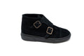 Blublonc Black Suede Hightop Bootie