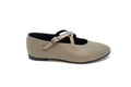 Blublonc Taupe Cross Strap Mary Jane
