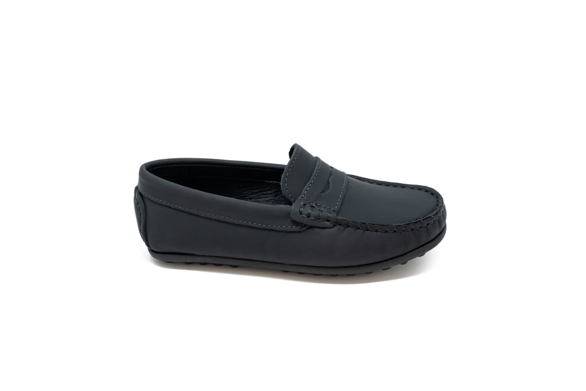 Blublonc Black Gum Classic Keeper Penny Loafer