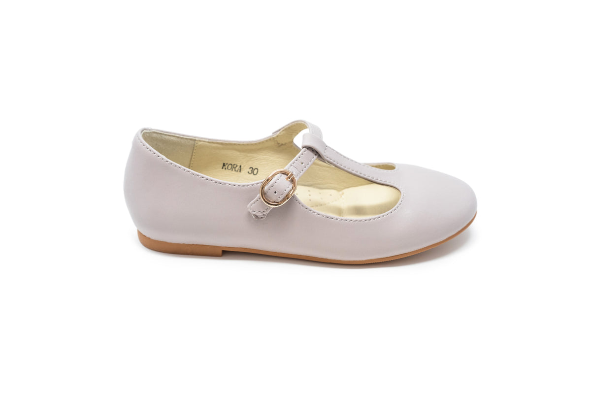 Boutaccelli Kora Leather Lavender T-Strap